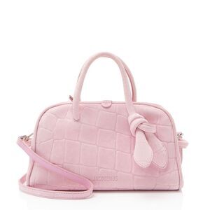 Jacquemus Croc Embossed Suede Le Turismo Small Bowling Bag